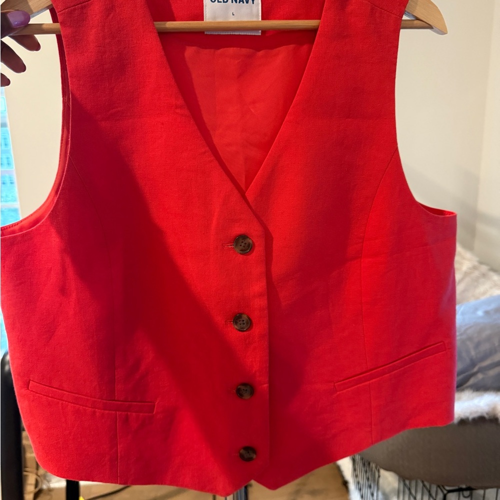 Old Navy Bright Red Sleeveless Vest